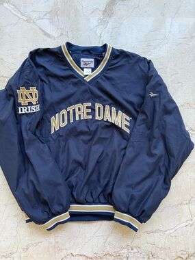 Reebok Navy and Gold Pullover Jacket